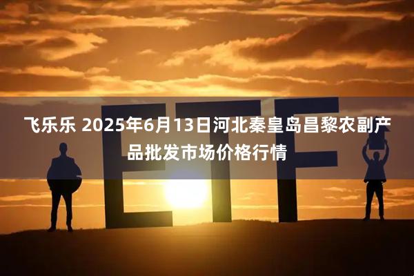 飞乐乐 2025年6月13日河北秦皇岛昌黎农副产品批发市场价格行情