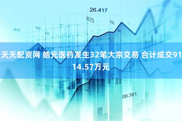 天天配资网 皓元医药发生32笔大宗交易 合计成交9114.57万元