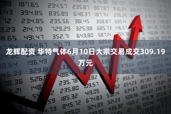 龙辉配资 华特气体6月10日大宗交易成交309.19万元