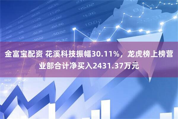 金富宝配资 花溪科技振幅30.11%，龙虎榜上榜营业部合计净买入2431.37万元