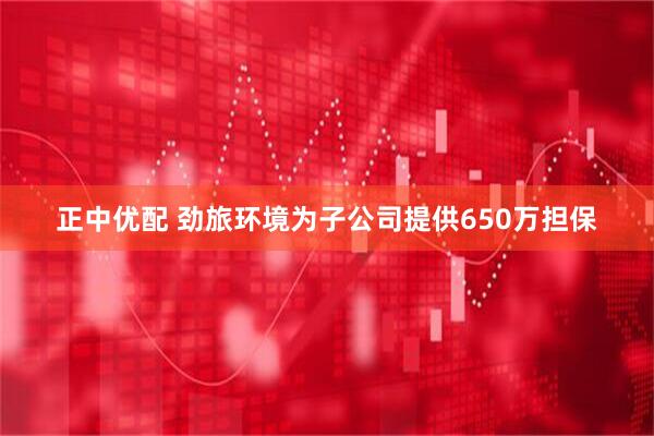 正中优配 劲旅环境为子公司提供650万担保